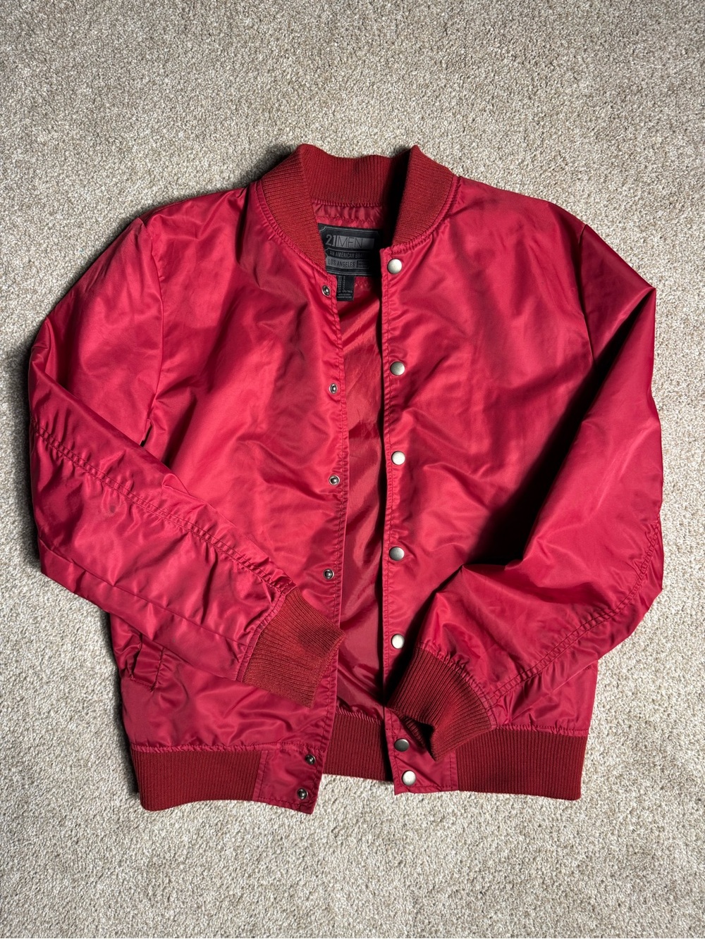 Men's Red Bomber Jacket